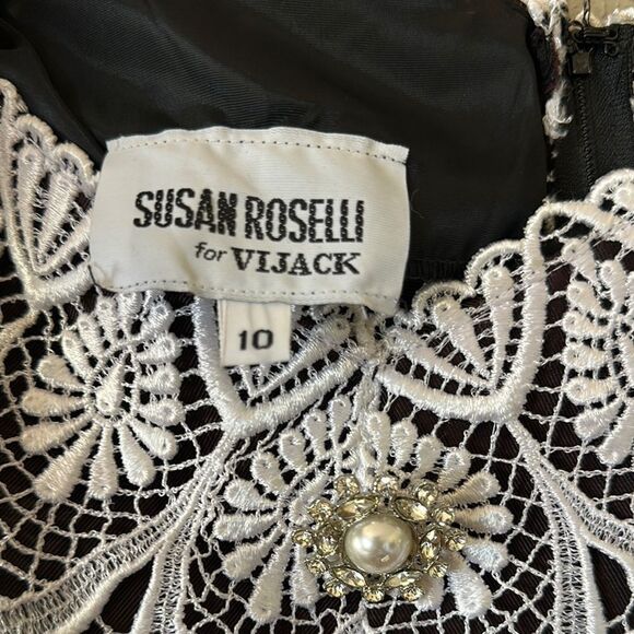 Susan Roselli Elegant Lace Off-Shoulder Dress - Picture 11 of 11